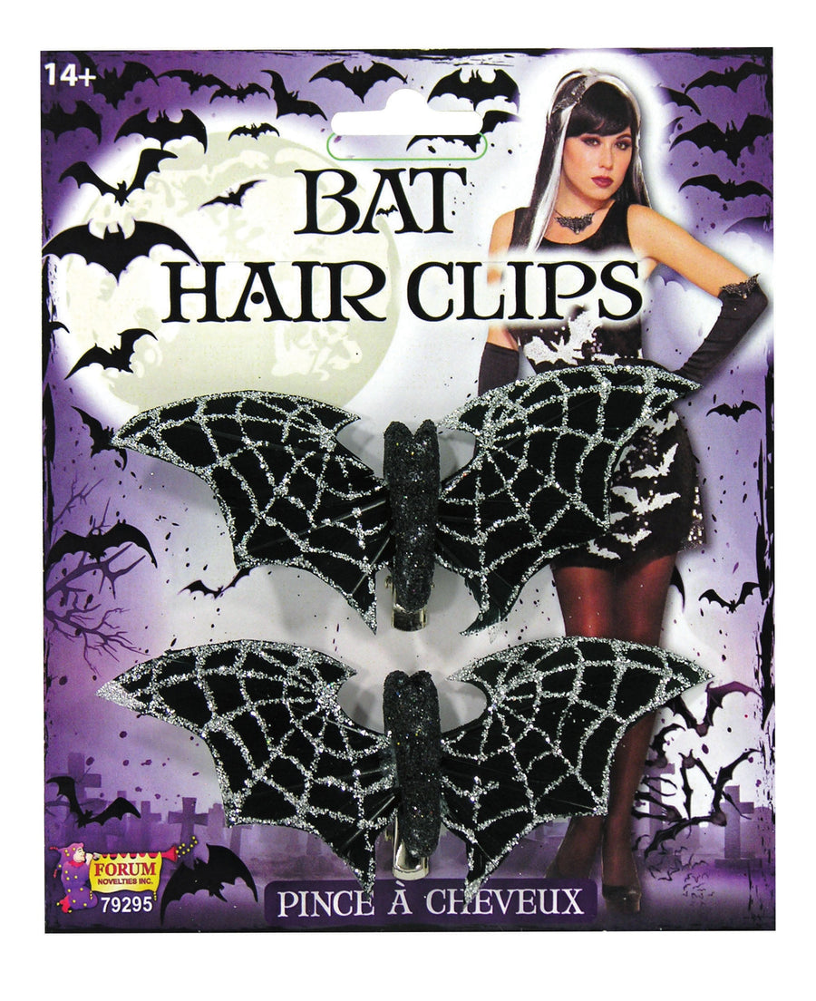 Bat Hair Clips Glitter Costume Accessories Female_1