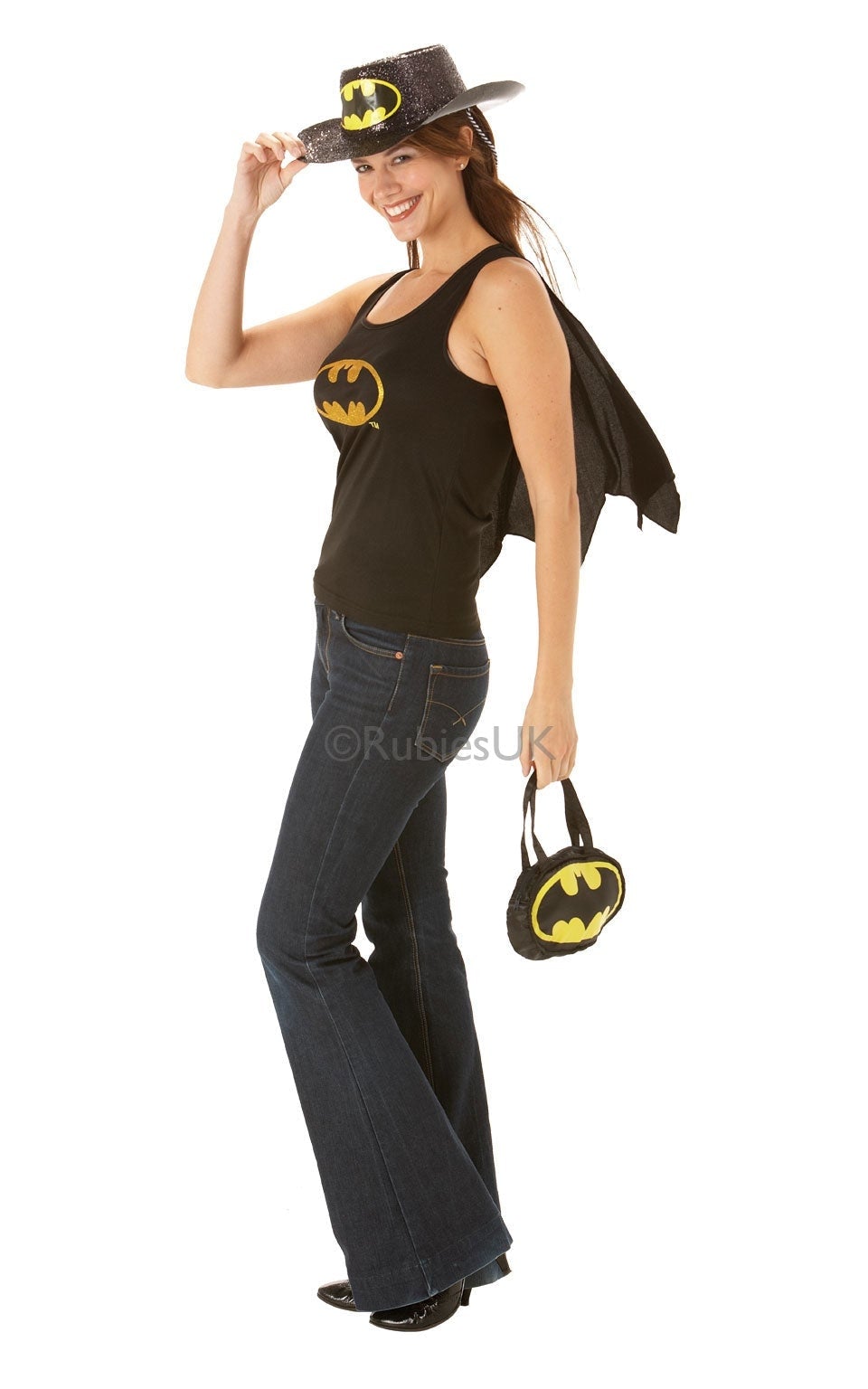 Batgirl Top With Cape Costume 1