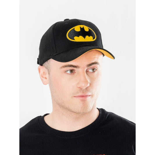 Batman Black Yellow Baseball Cap DC Adult 1