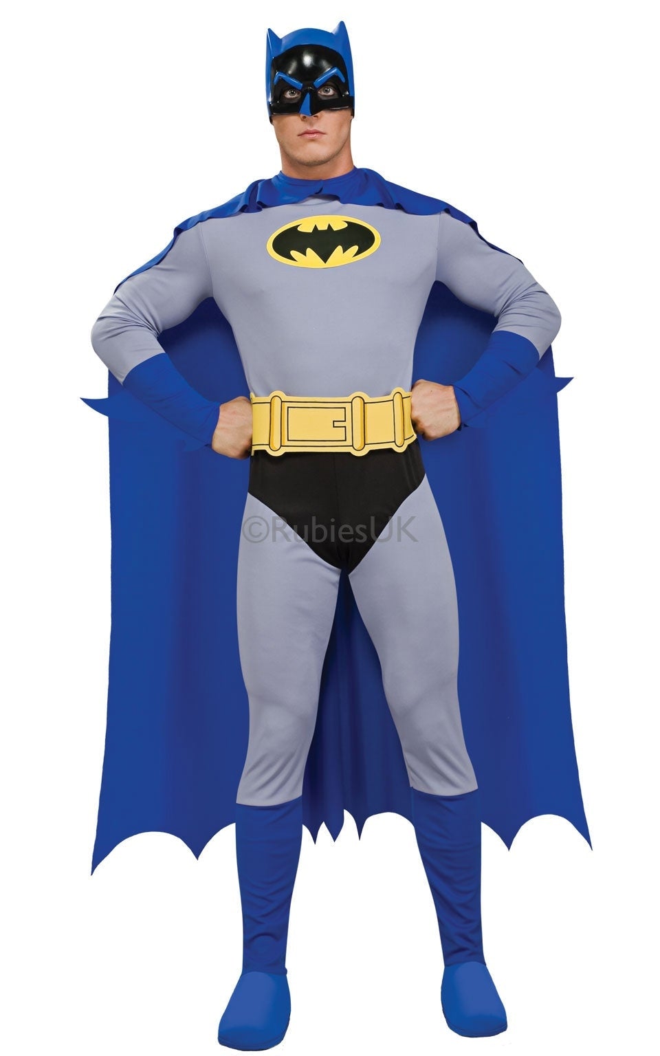 Batman Costume Brave and the Bold Adult Grey Blue Suit 1