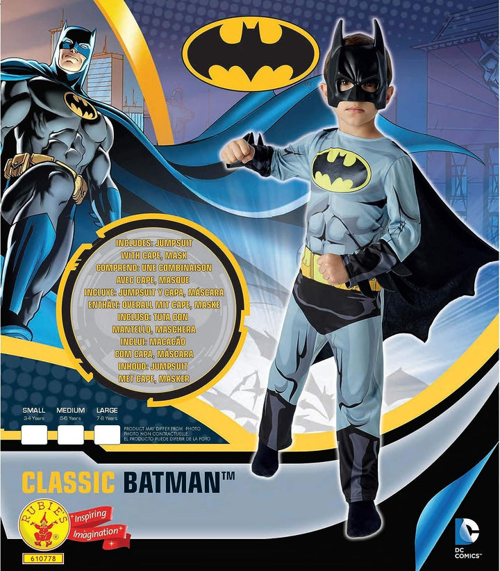 Batman Costume Classic Boys Comic Book Grey Batsuit_6