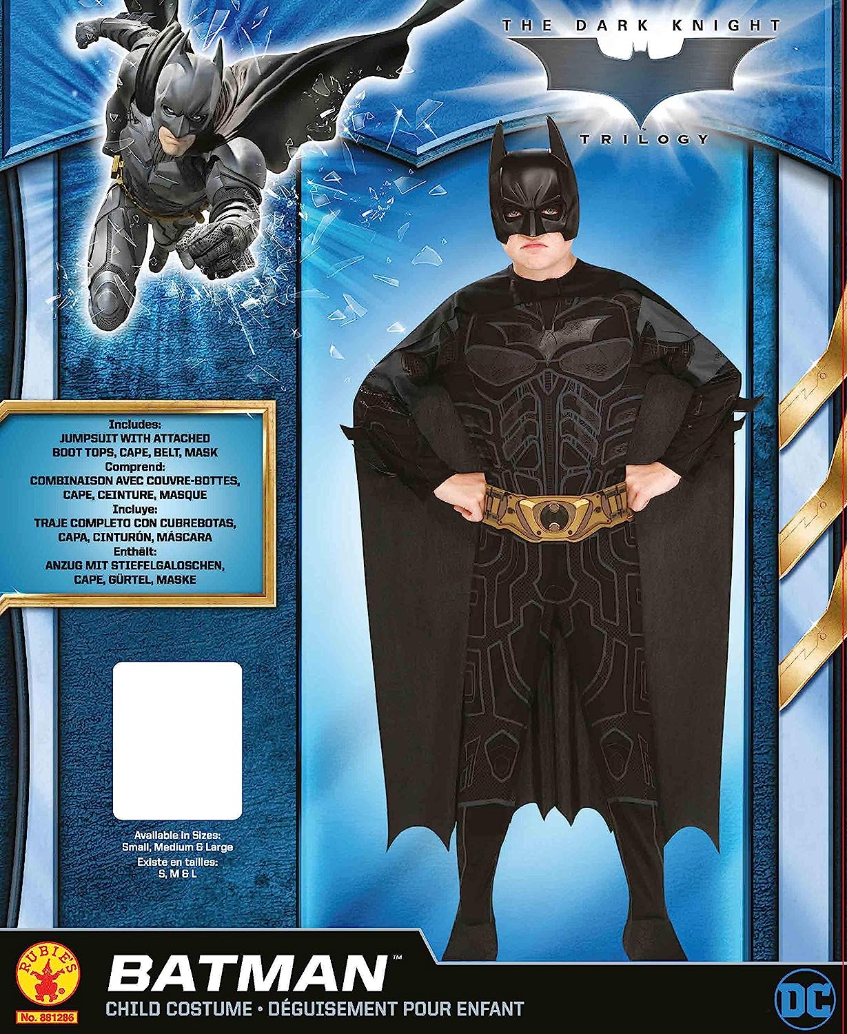 Batman Dark Knight Rises Childs Costume Mask Cape 4