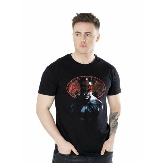 Batman Mens Black Red Symbol Unisex T-Shirt DC Adult 1