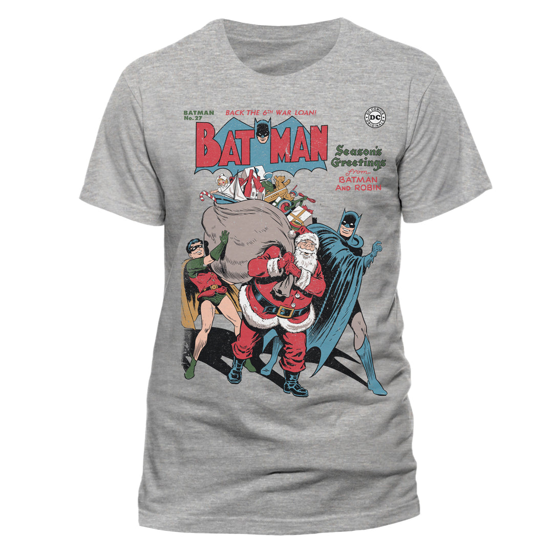 Batman Seasons Greetings Unisex T-Shirt DC Adult_1