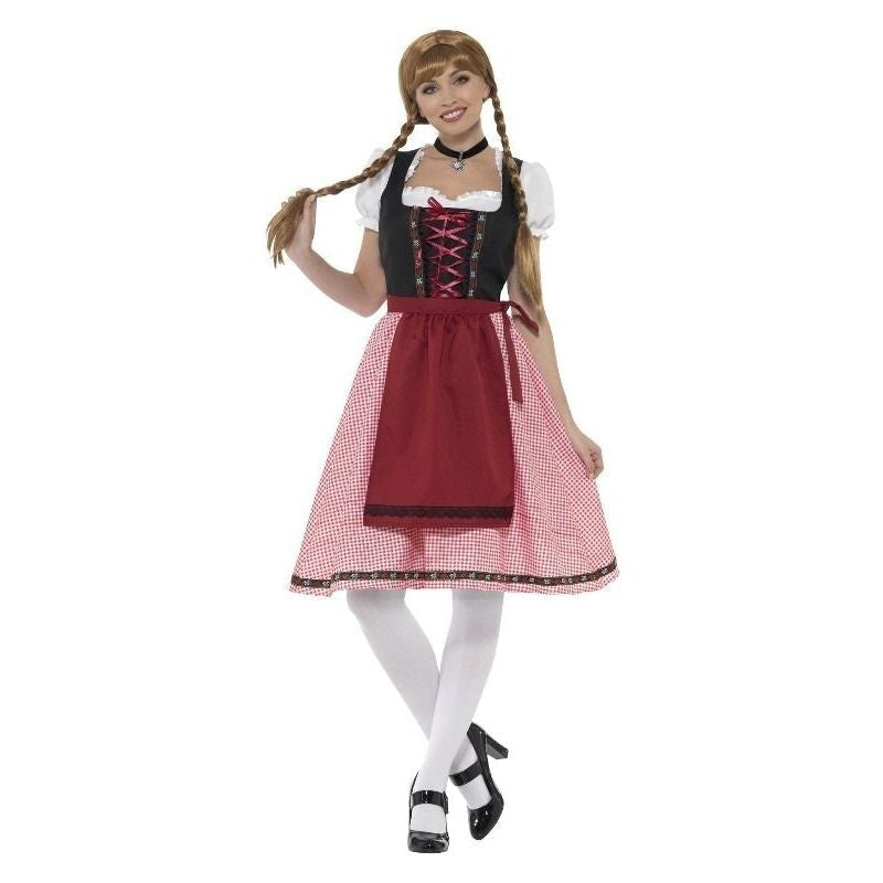 Bavarian Tavern Maid Costume Adult Red Black_2