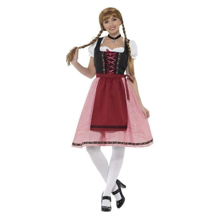 Bavarian Tavern Maid Costume Adult Red Black_2