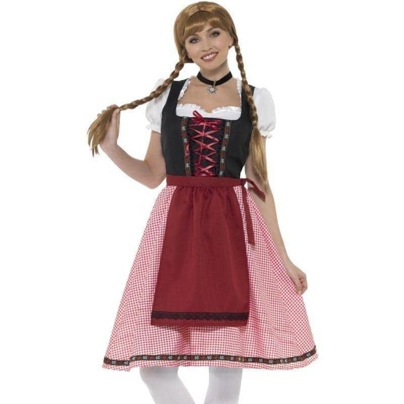 Bavarian Tavern Maid Costume Adult Red Black_1