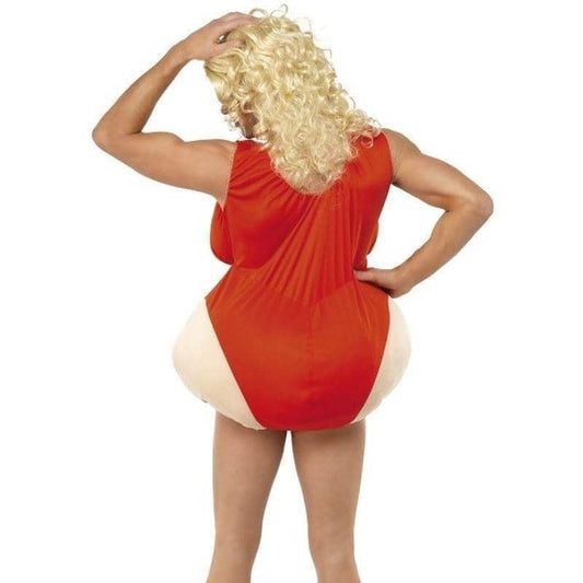Baywatch Costume Adult Padded Red Swimsuit 2
