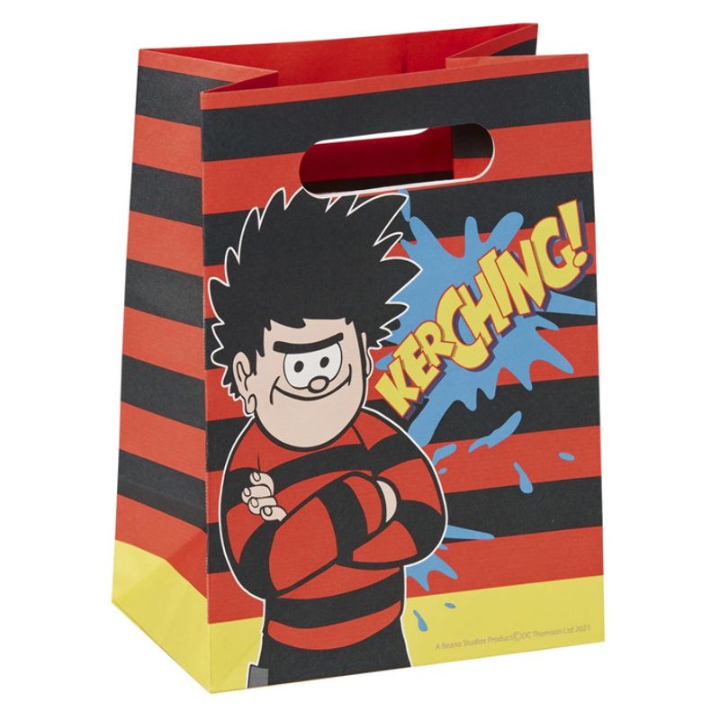 Beano Tableware Party Bags x8 Child Blue Black Red Yellow 1