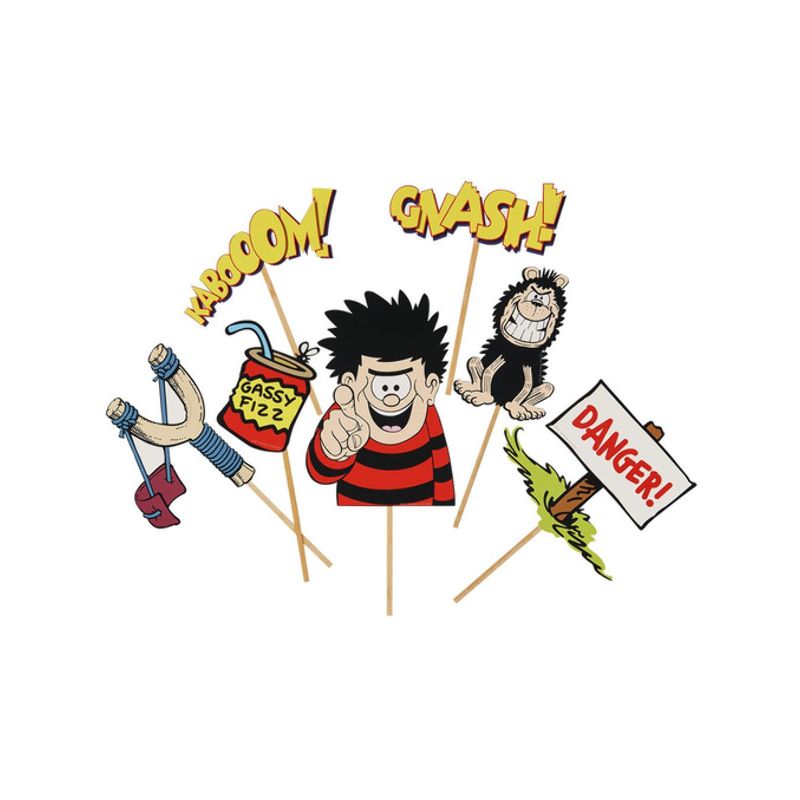 Beano Tableware Party Photo Props x7 Child Yellow Black Red 1