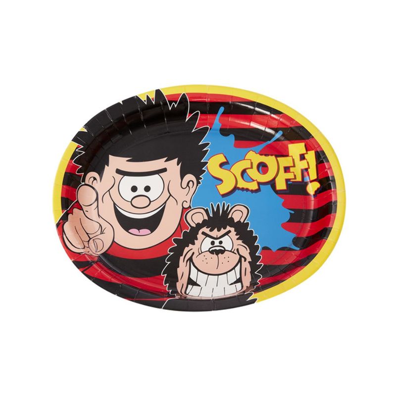 Beano Tableware Party Platters x4 Child Black Blue Red Yellow 1