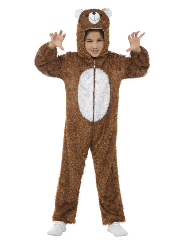 Bear Costume Kids Brown Jumpsuit with Hood 4