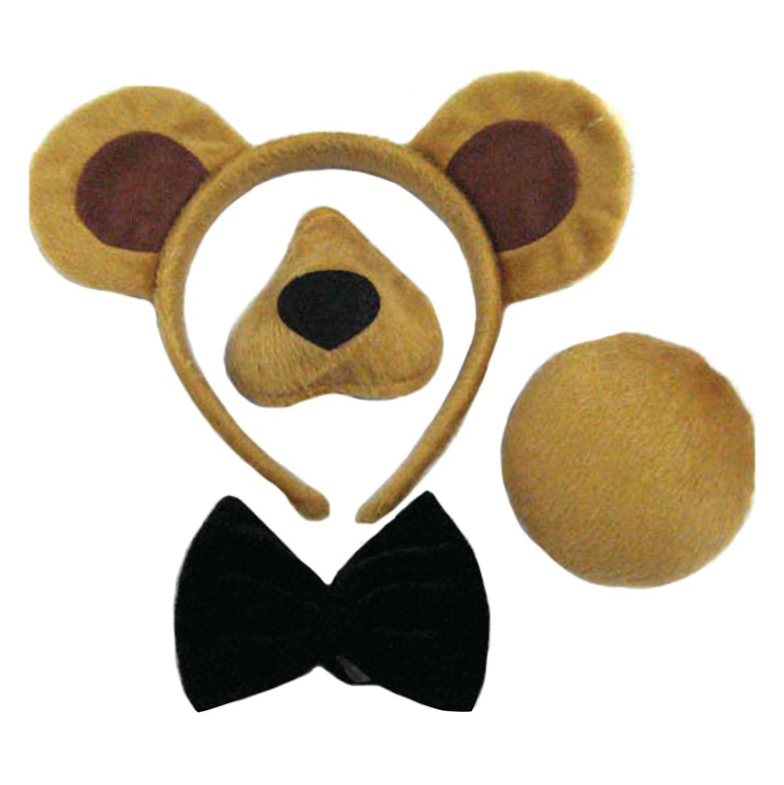 Bear Set Ears Nose Tail Bow Tie Instant Disguise 1