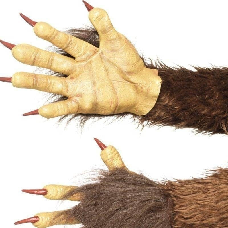 Beast Krampus Demon Gloves Adult Brown_1