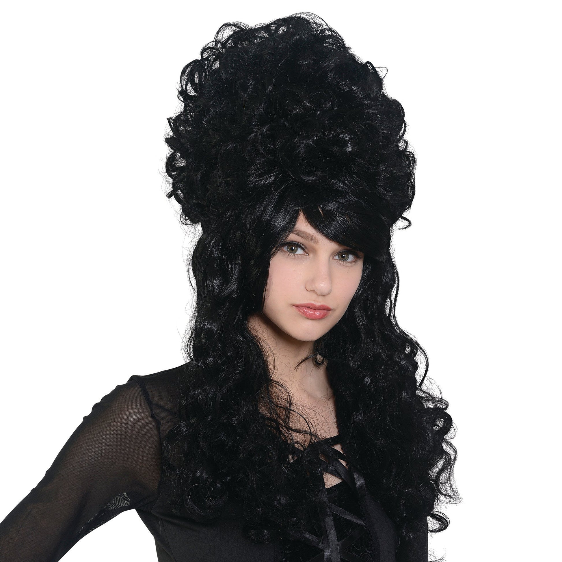 Beehive Panto Wig Black Wigs Female 1