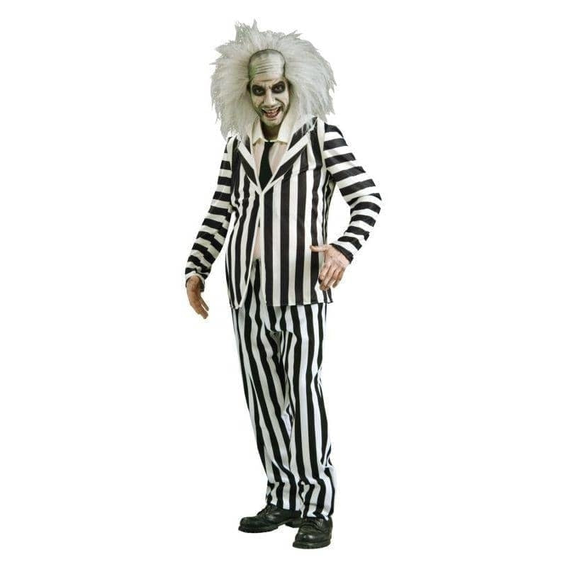 Beetlejuice Mens Costume Striped Suit 1