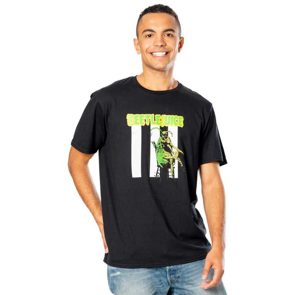 Beetlejuice Adult Unisex Black Beetle T-shirt 2