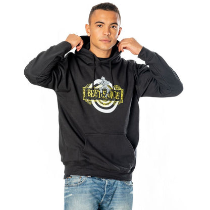 Beetlejuice Adult Unisex Black Spiral Hoodie 2