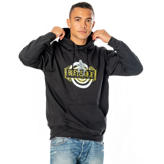 Beetlejuice Adult Unisex Black Spiral Hoodie 2