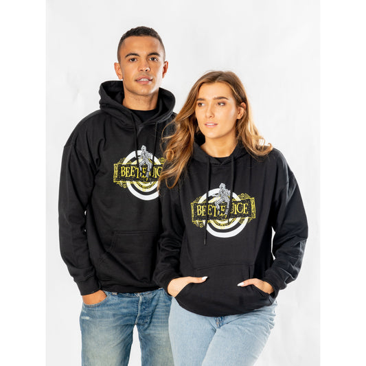 Beetlejuice Adult Unisex Black Spiral Hoodie 1