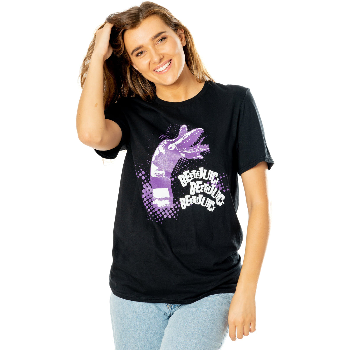Beetlejuice Adults Unisex Black Sandworm T-Shirt Adult 4