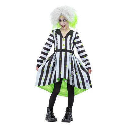 Lydia Deetz Beetlejuice Dress Costume for Girls Satin and Tulle Dress with Belt 1