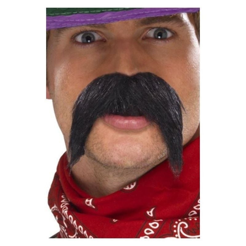Big Bushy Gringo Tash Adult Black Mexican Moustache 1