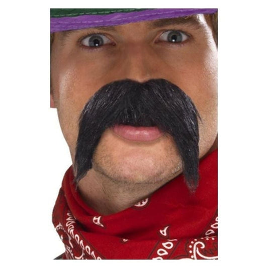 Big Bushy Gringo Tash Adult Black Mexican Moustache 1