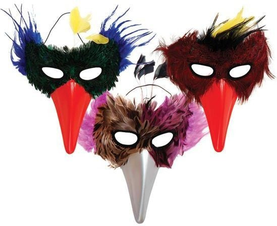 Size Chart Bird Feather Plastic Beak 1of 3 Styles Random Eye Mask