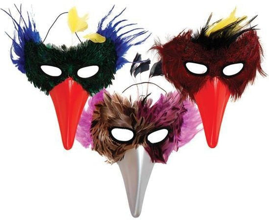 Bird Feather Plastic Beak 1of 3 Styles Random Eye Mask 2