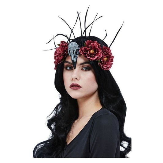 Bird Skull and Feather Headband 1