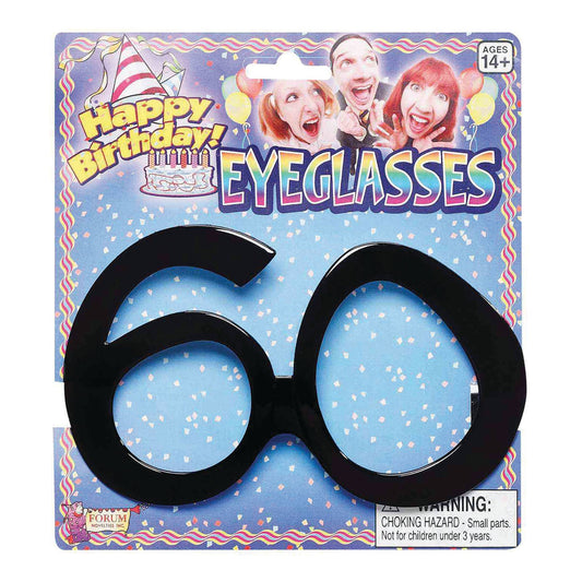 Birthday Glasses 60th Birthday Number Style 1