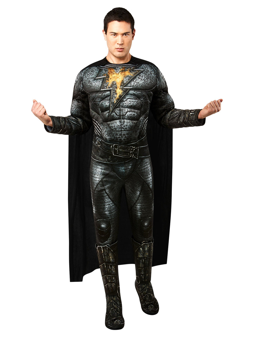 Black Adam Deluxe Muscle Costume for Adults DC Comics Black Adam Deluxe Muscle Costume for Adults DC Comics