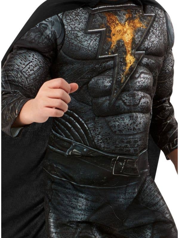 Black Adam Muscle Chest Boys Superhero Costume 2