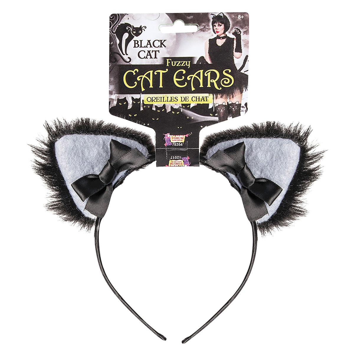 Black Cat Furry Ears Miscellaneous Disguises Female 1