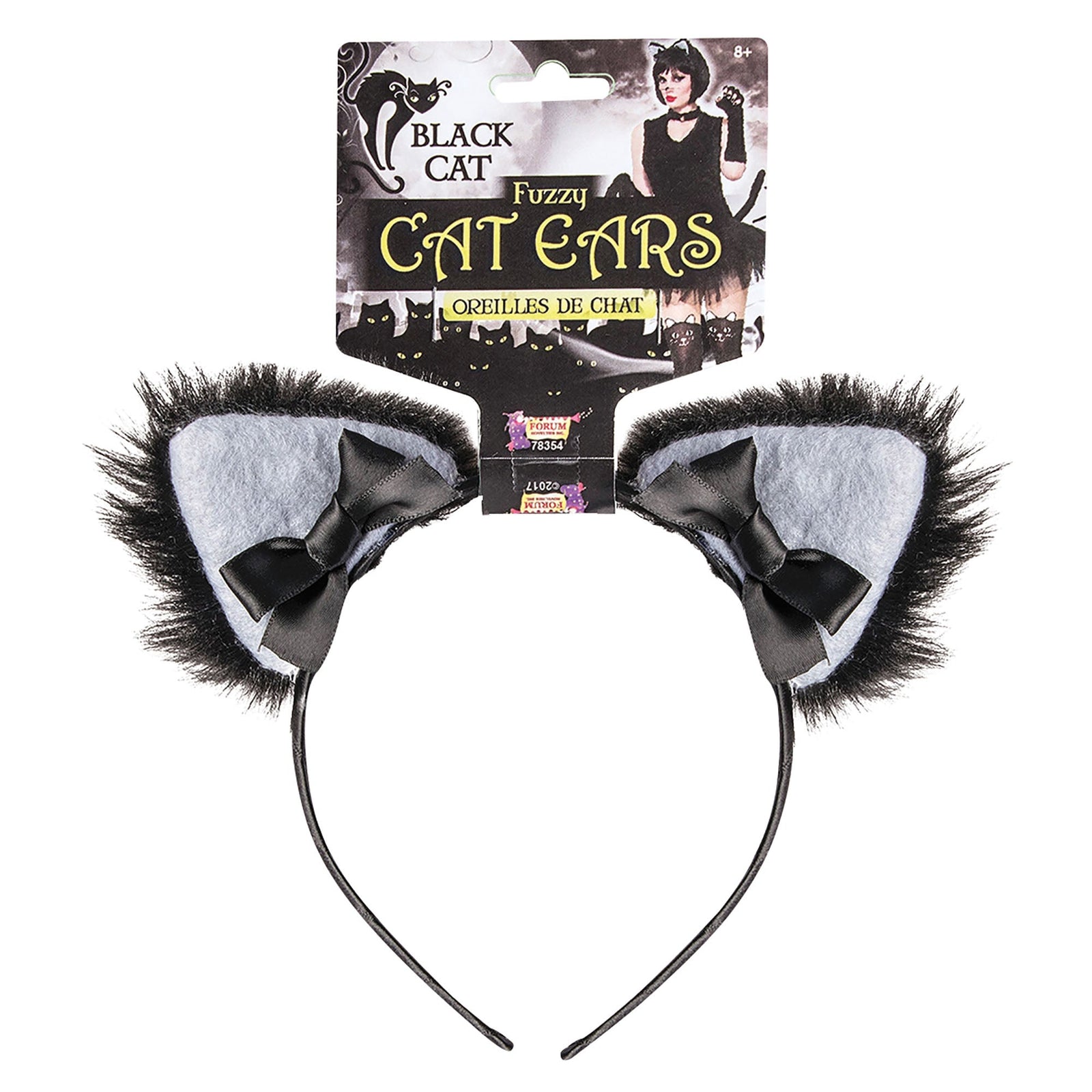 Black Cat Furry Ears Miscellaneous Disguises Female 1