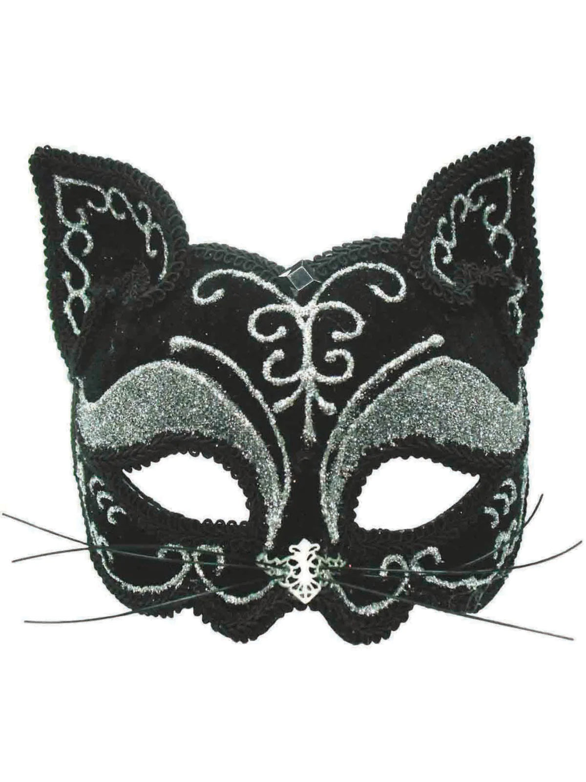 Black Cat Mask Decorative Masquerade Feline 1