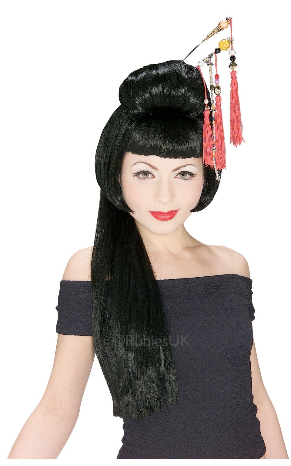 Black Chinese Styled Wig Adult Size China Girl Hair 1