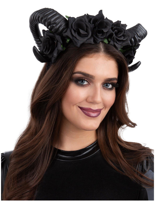 Black Demon Floral Headband 1