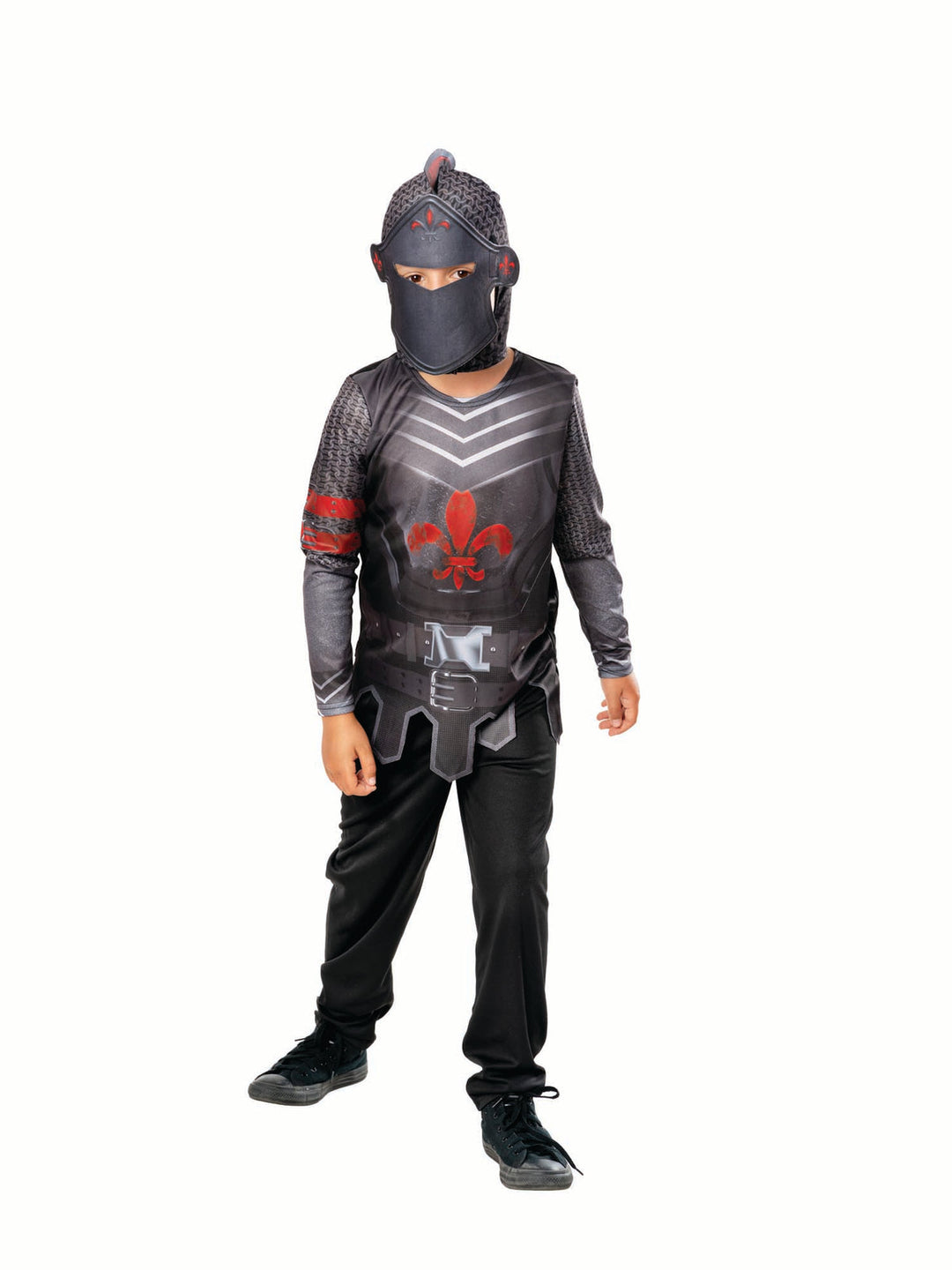 Black Knight From Fortnight Costume for Boys 1