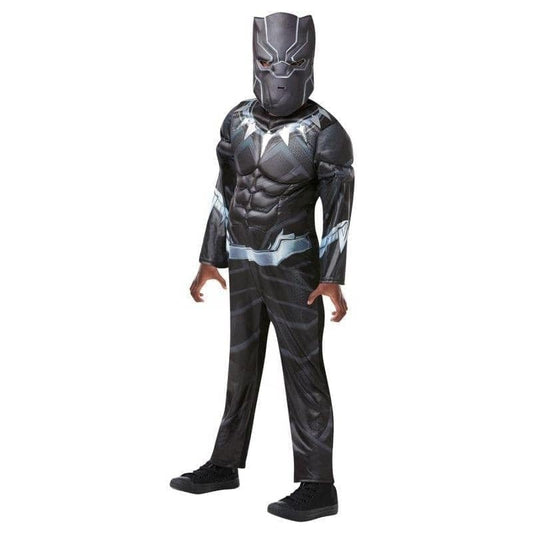 Black Panther Costume Wakanda Kids Quilted Muscle Suit 1