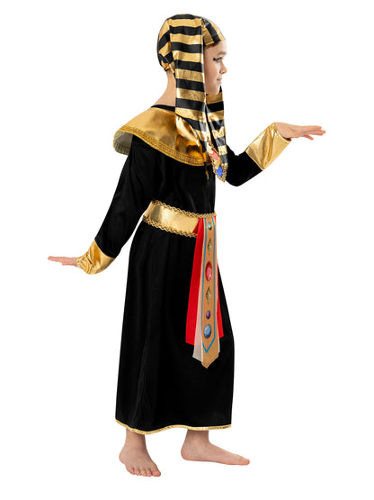 Black Pharaoh Costume Boy Egyptian Dress Up 3
