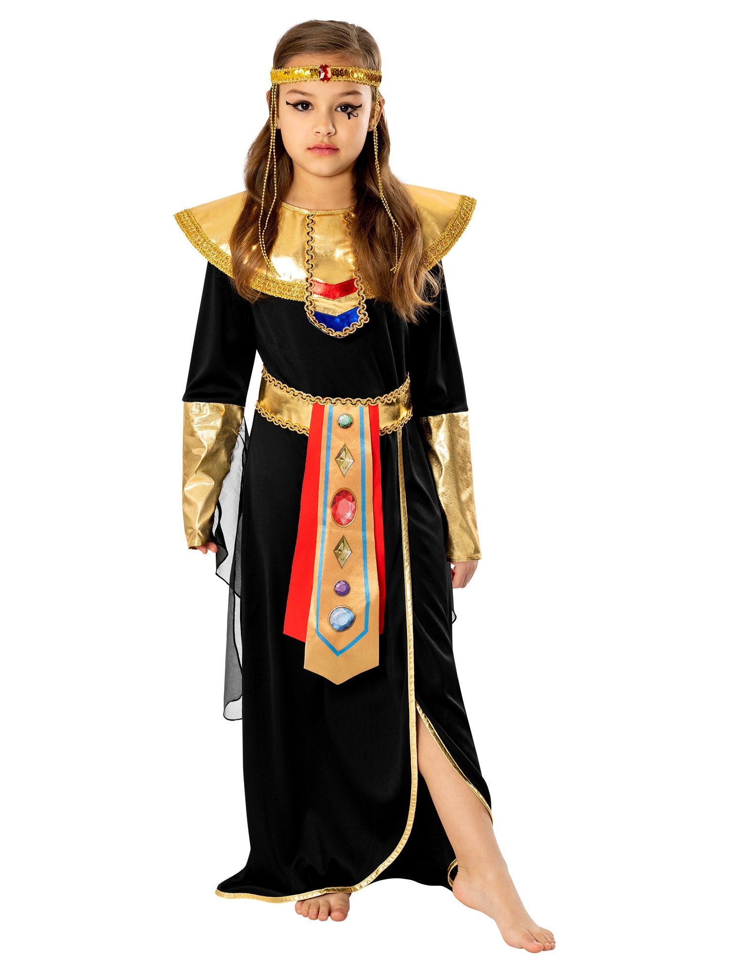 Black Pharaoh Girl Costume Egyptian Princess 1