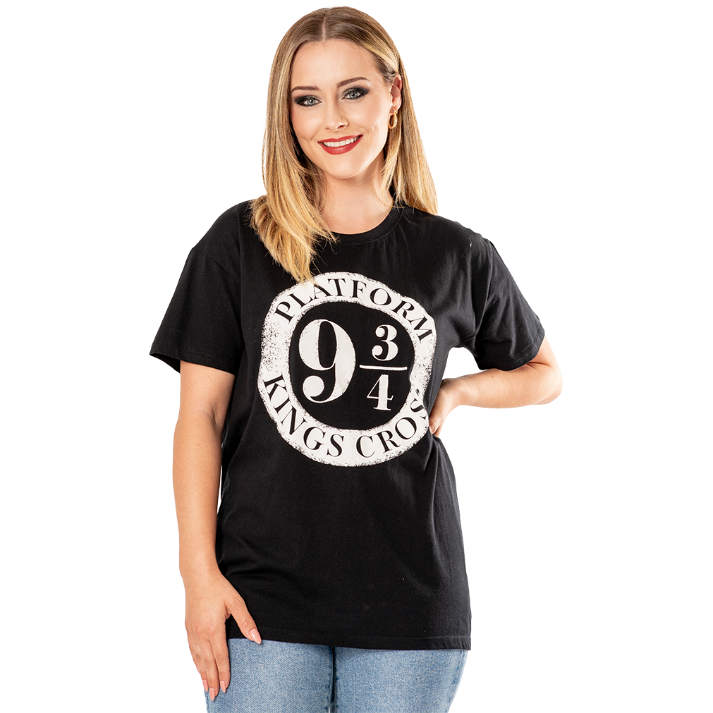 Black Platform 9&3 Quarters Harry Potter Unisex T-Shirt Adult 1
