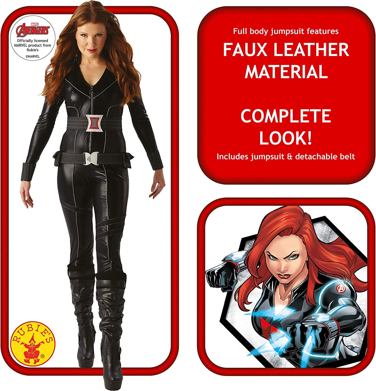 Black Widow Costume Deluxe Ladies Marvel Avengers 3