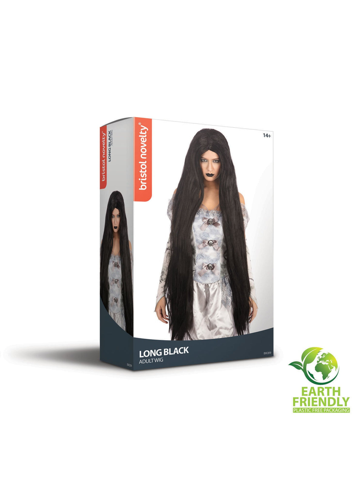 Black Wig Womens 40 Inch Long The Ring 3
