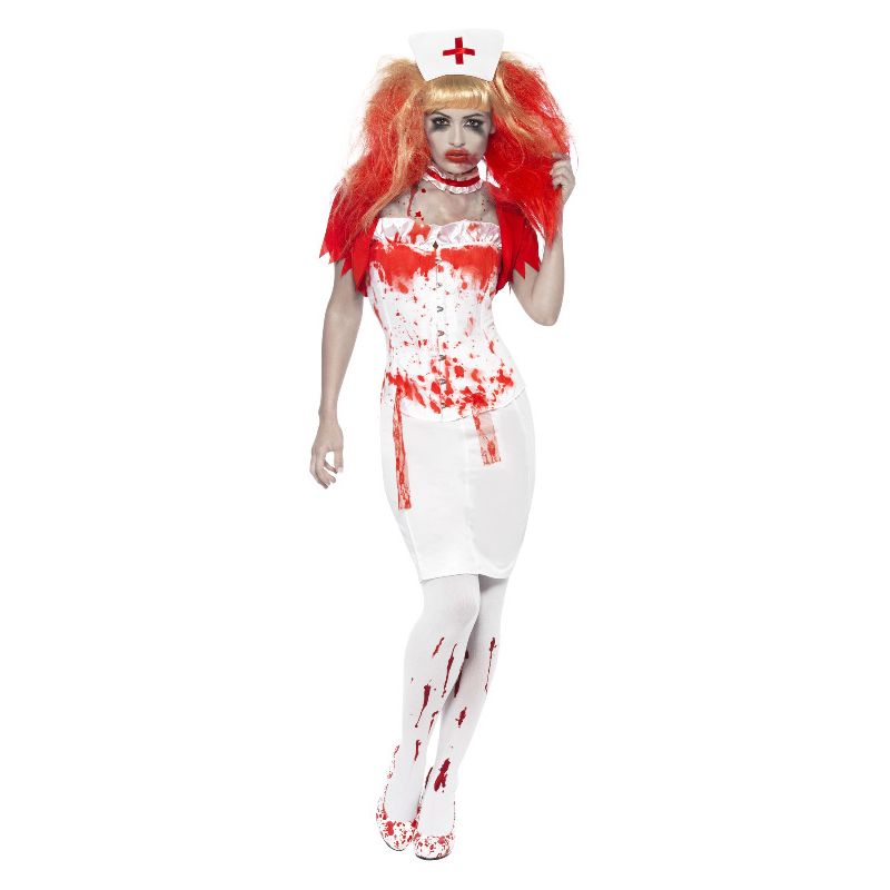Blood Drip Nurse Costume White Adult_1