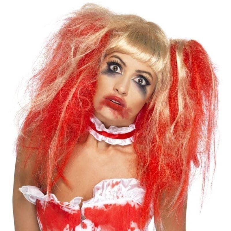 Blood Drip Wig Adult Blonde Red 1