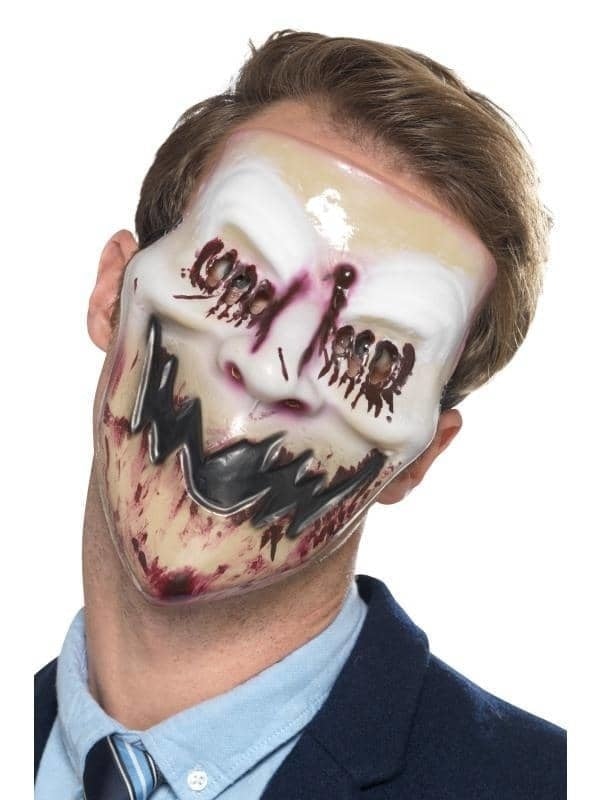 Blood Smile Mask Adult White Red 1