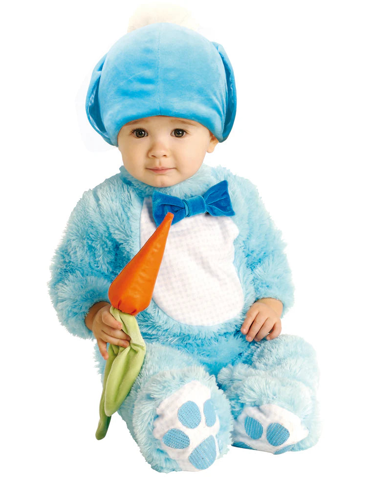 Blue Bunny Infant Costume Blue Fuzzy Romper 2